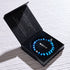 Bracelet en verre solaire Blue Astra | Argent sterling 925